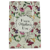  Happy Mothers Day Hummingbird Garden Medium Cadeauzakje (Voorkant)