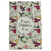  Happy Mothers Day Hummingbird Garden Medium Cadeauzakje (Achterkant)