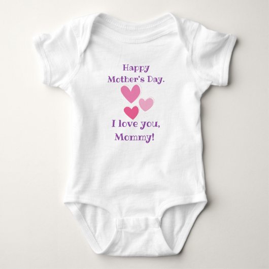 Happy mother's day- i love you mommy romper (Voorkant)