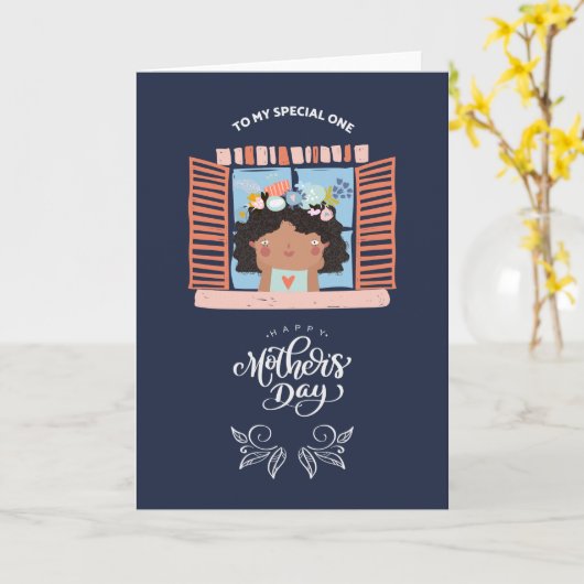 Happy Mothers Day Kaart (Gele Bloem)