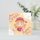 Happy Mothers day. Kaart (Staand voorkant)