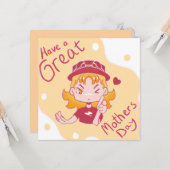 Happy Mothers day. Kaart (Voorkant / Achterkant in situ)