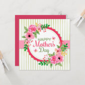 Happy Mother's Day Kaart (Voorkant / Achterkant in situ)
