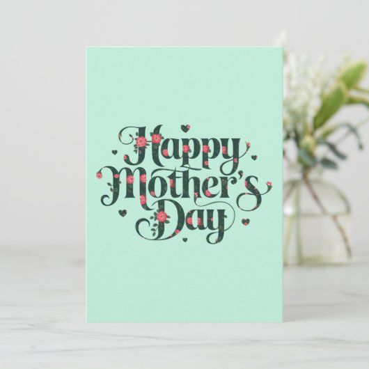 Happy Mothers Day Kaart (Staand voorkant)