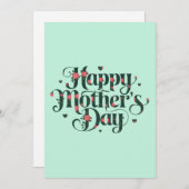 Happy Mothers Day Kaart (Voorkant / Achterkant)