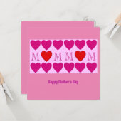 Happy Mothers Day Kaart (Voorkant / Achterkant in situ)