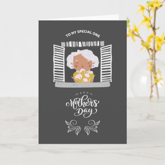 Happy Mothers Day Kaart (Gele Bloem)