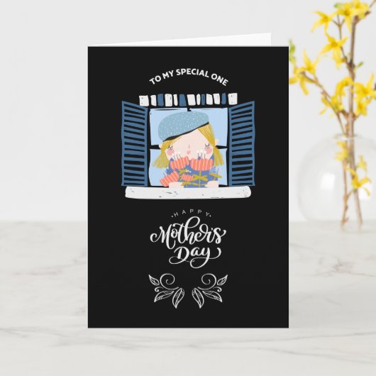 Happy Mothers Day Kaart (Gele Bloem)