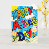 Happy Mothers Day Kaart (Gele Bloem)