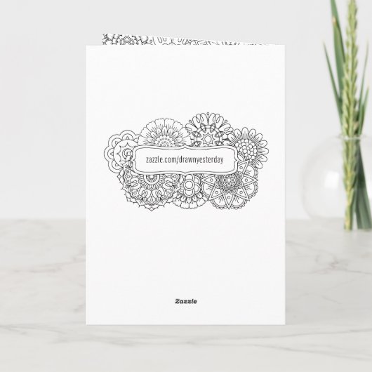 Happy Mother's Day Kaart (kleurstelling voor volwa (Achterkant)