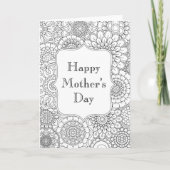 Happy Mother's Day Kaart (kleurstelling voor volwa (Voorkant)