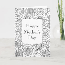Happy Mother's Day Kaart (kleurstelling voor volwa