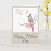 Happy Mothers Day  kardinaal Floral Kaart (Gele Bloem)