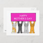 Happy Mothers Day Katten Briefkaart (Voorkant / Achterkant)