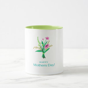 Happy Mothers Day Kleurrijk Bloemenboeket Mok