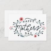 happy-mothers-day-lettering bedankkaart (Voorkant / Achterkant)