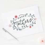 happy-mothers-day-lettering rechthoekige sticker (Envelop)
