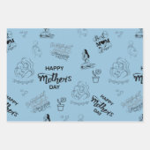 Happy Mothers Day Line Art Collage 2025 Inpakpapier Vel (Voorkant)