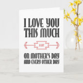 Happy Mothers Day: Love You A Lot Wenskaart Kaart (Gele Bloem)