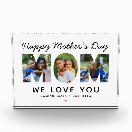 Happy Mothers Day mam Custom Collage Fotoblokken (Voorkant)