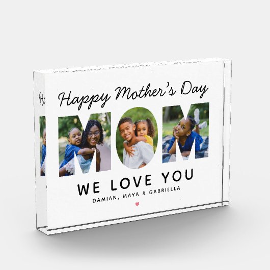 Happy Mothers Day mam Custom Collage Fotoblokken (Links)