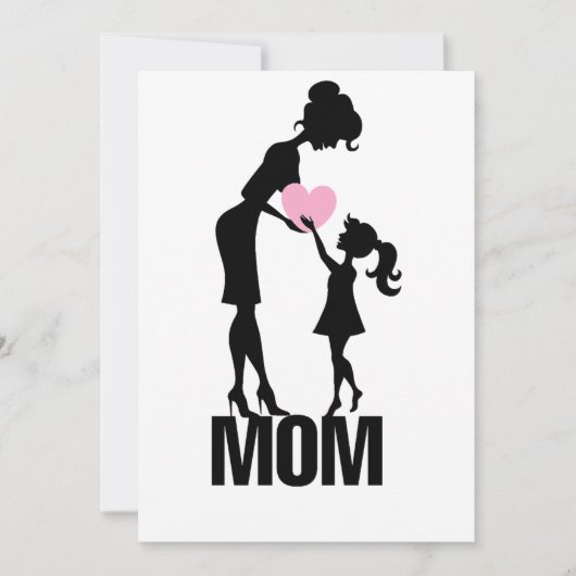 Happy Mothers Day Mam en Little Girl Feestdagenkaart (Voorkant)