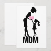 Happy Mothers Day Mam en Little Girl Feestdagenkaart (Voorkant / Achterkant)