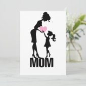 Happy Mothers Day Mam en Little Girl Feestdagenkaart (Staand voorkant)