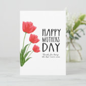 Happy Mothers Day Mam Flower Feestdagenkaart (Staand voorkant)