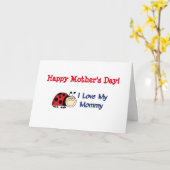 Happy Mothers Day Mama - Ladybug Kaart (Gele Bloem)