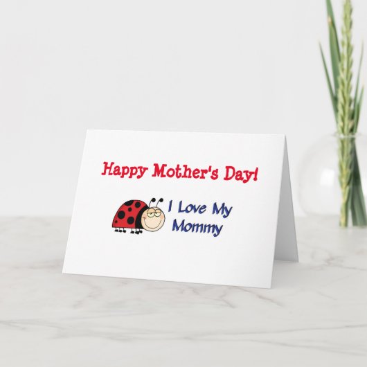Happy Mothers Day Mama - Ladybug Kaart (Voorkant)