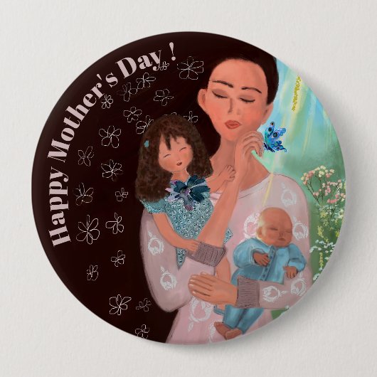 Happy Mothers Day met kinder Button (Voorkant)