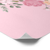 Happy Mothers Day met Love and Flowers Poster (Hoek)