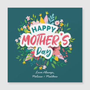 Happy Mothers Day Modern Floral op persoonlijke ti
