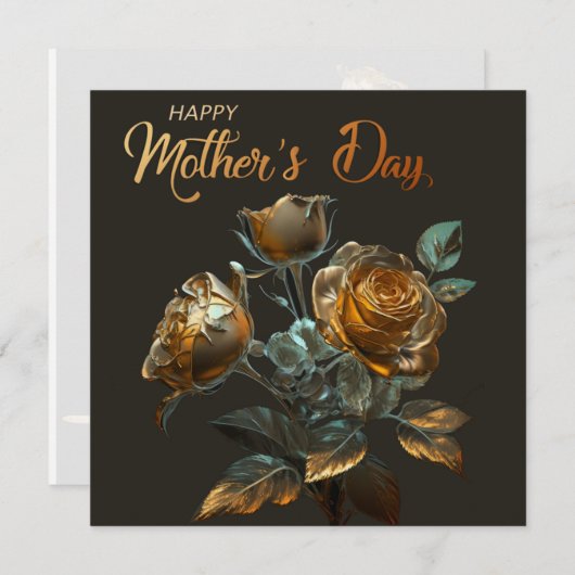 Happy Mothers day modern Holiday Kaart (Voorkant / Achterkant)