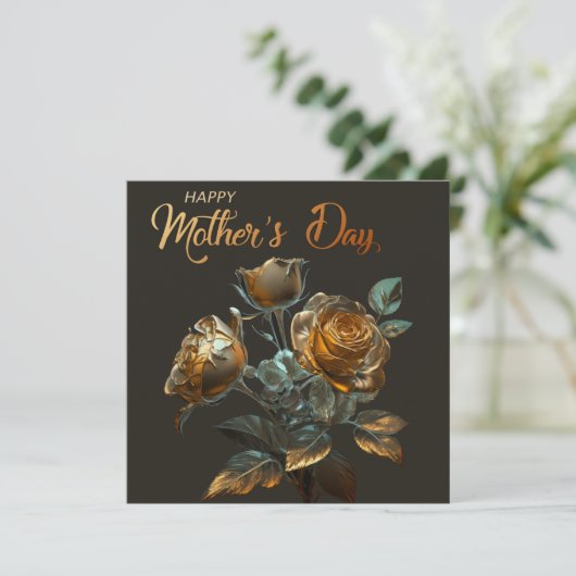 Happy Mothers day modern Holiday Kaart (Staand voorkant)