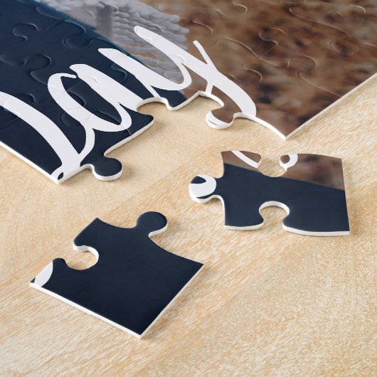 Happy Mothers Day Modern Script Family Foto Legpuzzel (Zijkant)