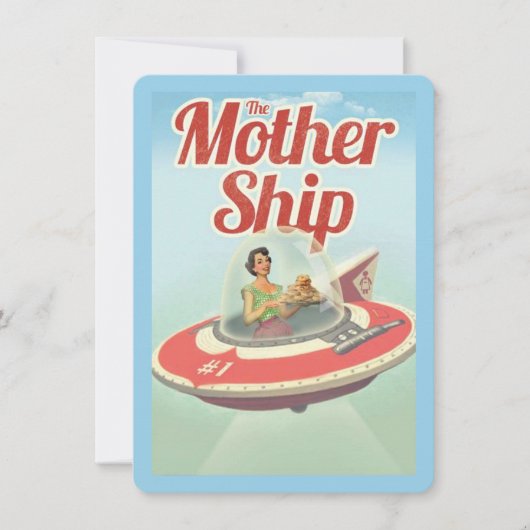  Happy Mothers Day MoederShip and Cookies Feestdagenkaart (Voorkant)