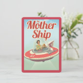 Happy Mothers Day MoederShip and Cookies Feestdagenkaart (Staand voorkant)