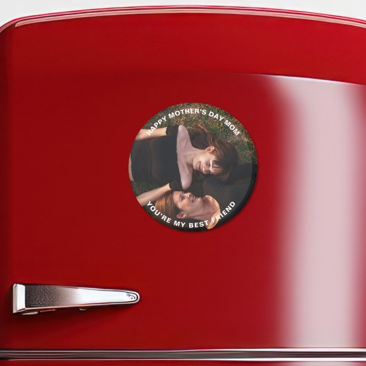 Happy Mother's Day Mom-My Best Friend Custom Photo Magneet