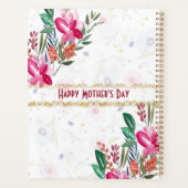 Happy Mothers Day Moms Favorite Menu Pink Flowers Planner (Achterkant)