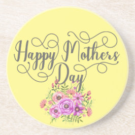 Happy Mothers Day Mother's Day gift-idea Zandsteen Onderzetter