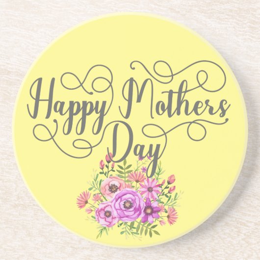 Happy Mothers Day Mother's Day gift-idea Zandsteen Onderzetter (Voorkant)