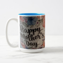 Happy Mothers day mug Tweekleurige Koffiemok
