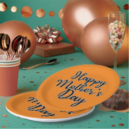 Happy Mothers Day Oranje Paper Bord