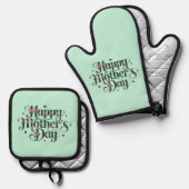Happy Mothers Day Ovenwant & Pannenlap Set (Voorkant / Achterkant)