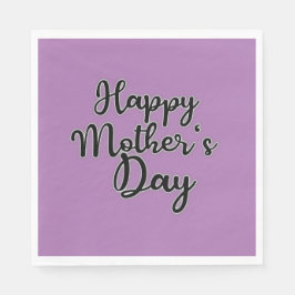 Happy Mothers Day Paars Napkin Servet
