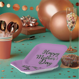 Happy Mothers Day Paars Paper Bord