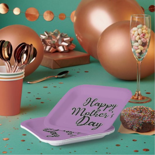 Happy Mothers Day Paars Paper Bord (Multi)