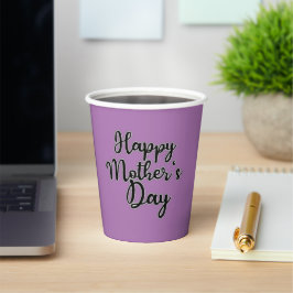 Happy Mothers Day Paars Papieren Bekers